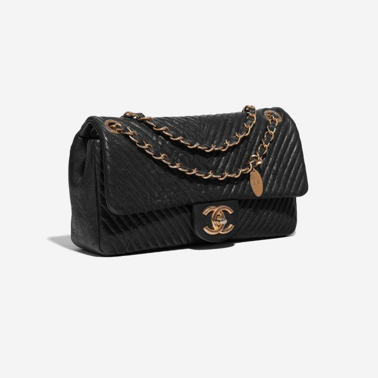 Pre-owned Chanel bag Timeless Small Calf Black Black Side Front | Sell your designer bag on Saclab.com