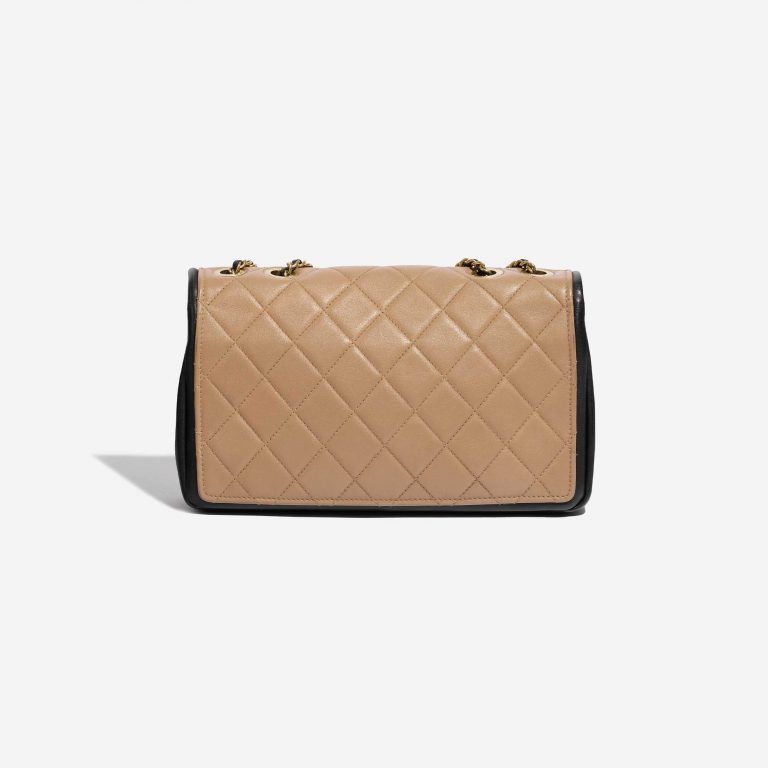Pre-owned Chanel bag Timeless Medium Calf Black / Beige Beige, Black Back | Sell your designer bag on Saclab.com