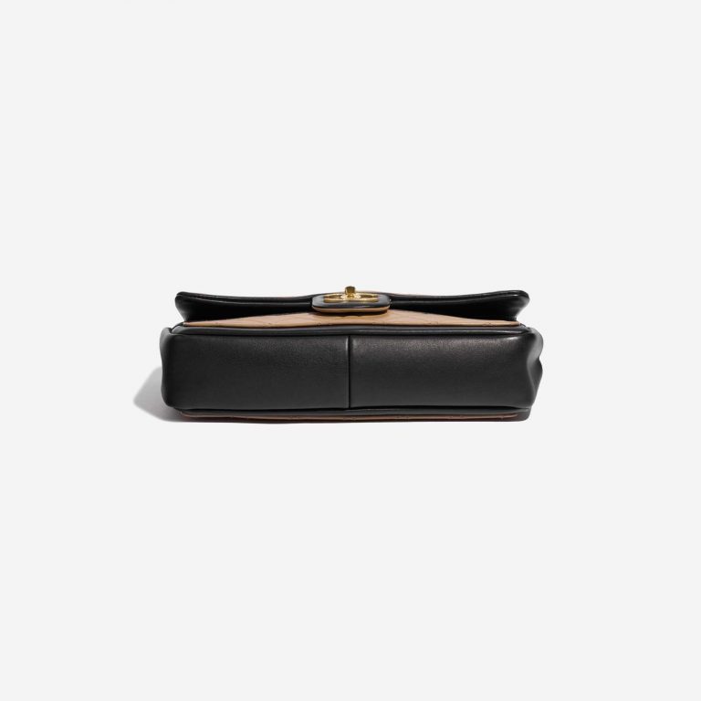 Pre-owned Chanel bag Timeless Medium Calf Black / Beige Beige, Black Bottom | Sell your designer bag on Saclab.com