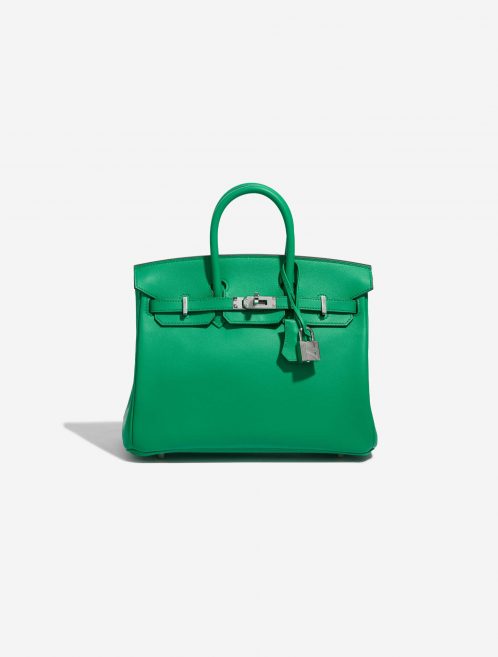 Pre-owned Hermès bag Birkin 25 Swift Vert Menthe Green Front | Sell your designer bag on Saclab.com