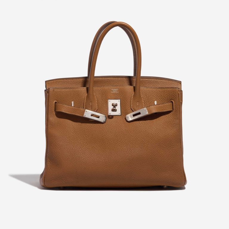 Pre-owned Hermès bag Birkin 30 Togo Gold Brown Front Open | Sell your designer bag on Saclab.com