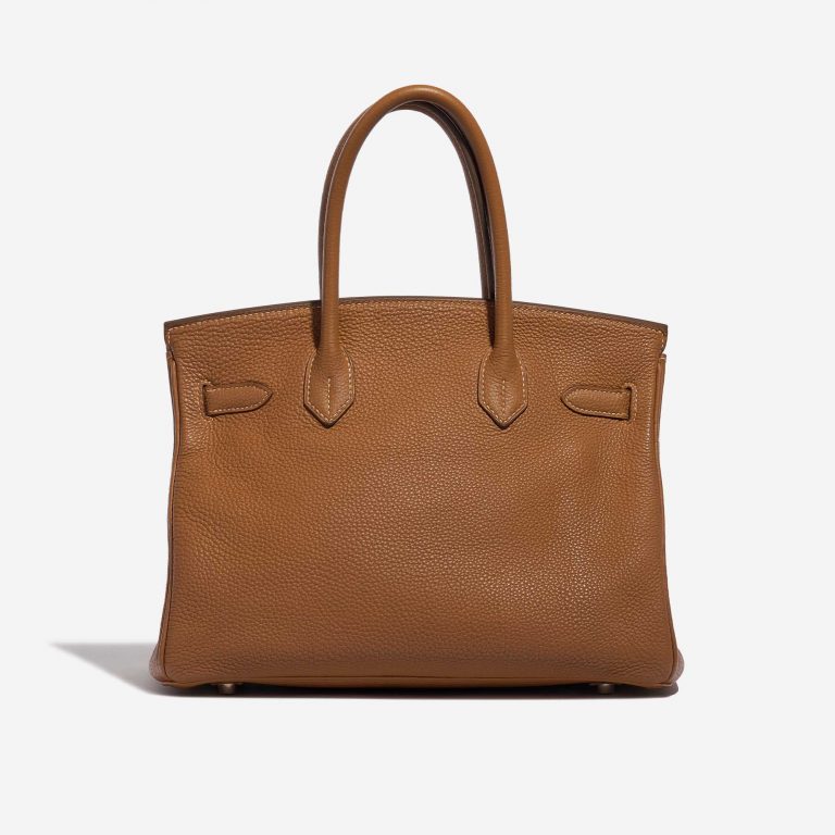Pre-owned Hermès bag Birkin 30 Togo Gold Brown Back | Sell your designer bag on Saclab.com
