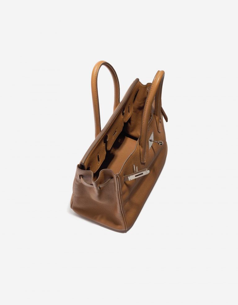 Pre-owned Hermès bag Birkin 30 Togo Gold Brown Inside | Sell your designer bag on Saclab.com