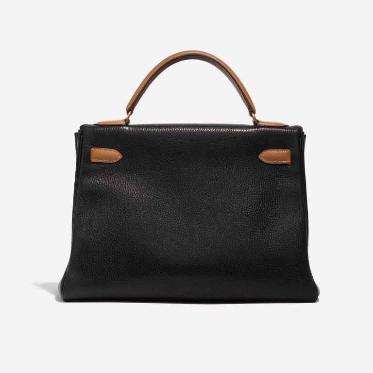 Pre-owned Hermès bag Kelly 32 Ardennes / Barenia Black / Gold Black Back | Sell your designer bag on Saclab.com