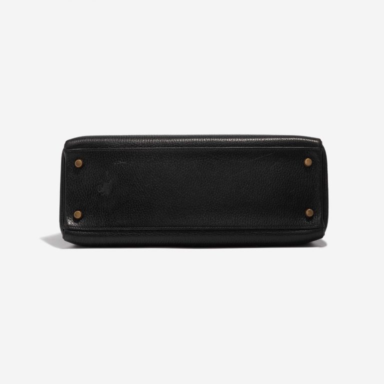 Pre-owned Hermès bag Kelly 32 Ardennes / Barenia Black / Gold Black Bottom | Sell your designer bag on Saclab.com