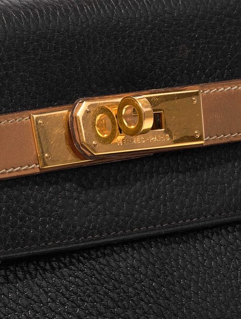 Pre-owned Hermès bag Kelly 32 Ardennes / Barenia Black / Gold Black Closing System | Sell your designer bag on Saclab.com