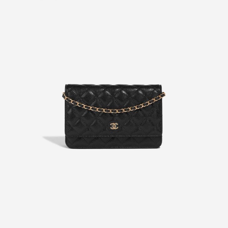 Pre-owned Chanel bag Timeless WOC Caviar Black Black Front | Sell your designer bag on Saclab.com
