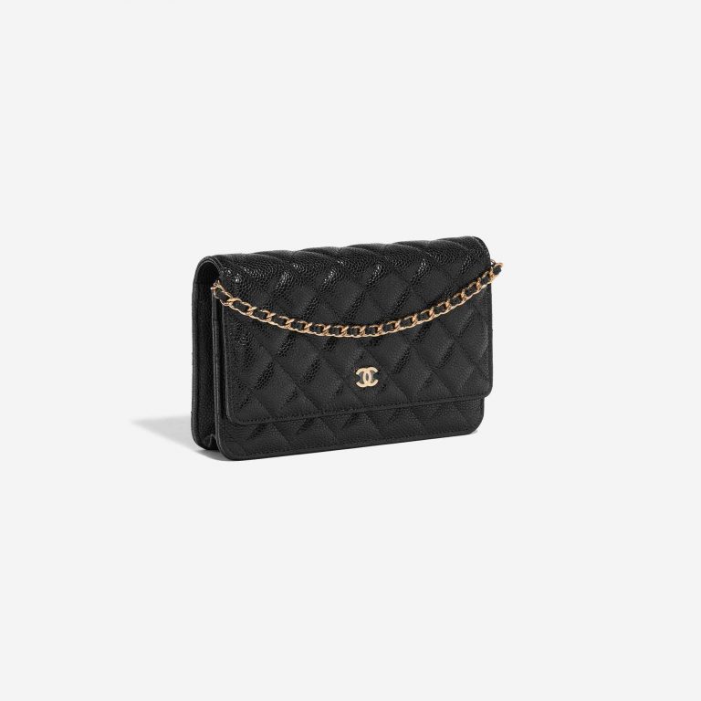 Pre-owned Chanel bag Timeless WOC Caviar Black Black Side Front | Sell your designer bag on Saclab.com