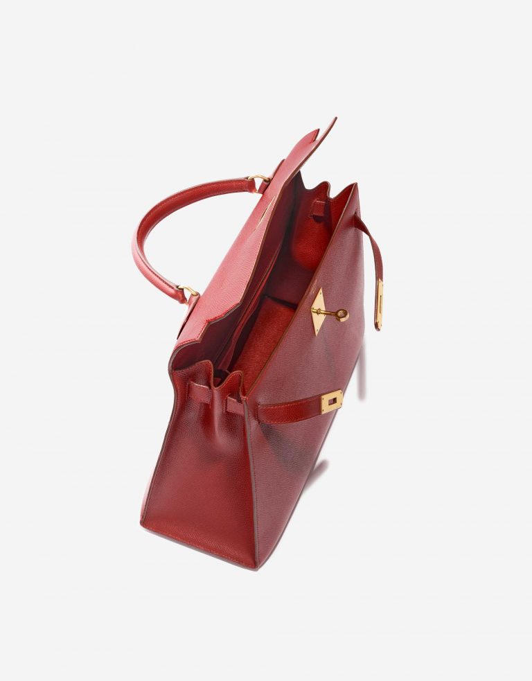 Pre-owned Hermès bag Kelly 32 Epsom Rouge Casaque Red Inside | Sell your designer bag on Saclab.com