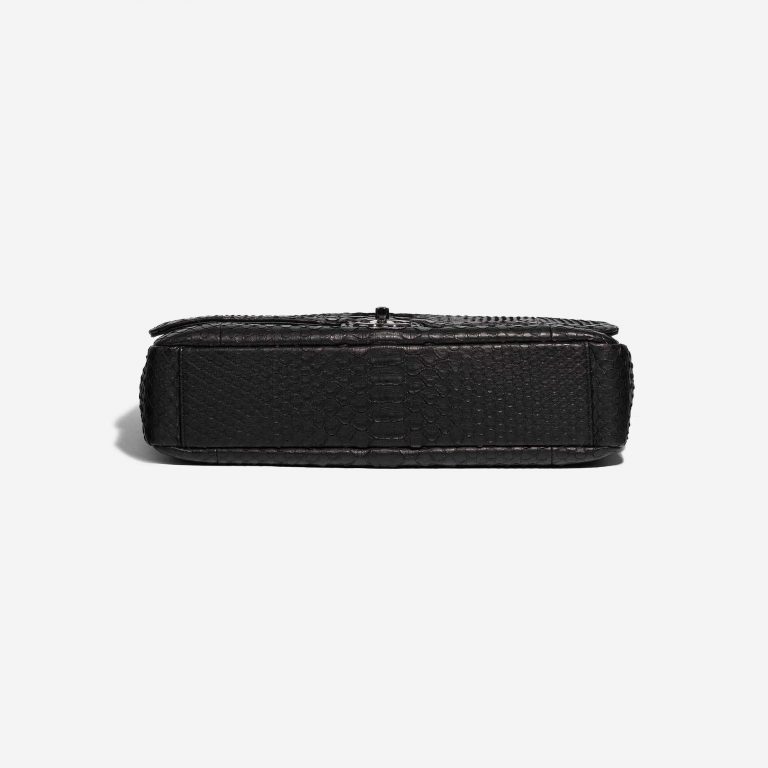 Pre-owned Chanel bag Timeless Maxi Python Black Black Bottom | Sell your designer bag on Saclab.com