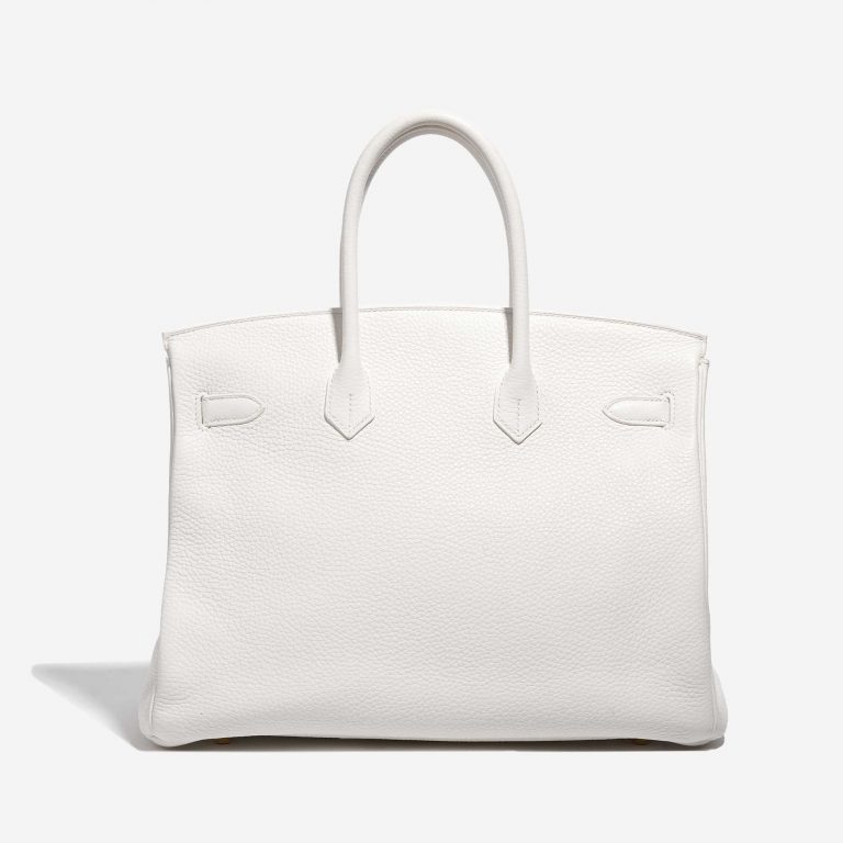 Pre-owned Hermès bag Birkin 35 Togo Blanc White Back | Sell your designer bag on Saclab.com