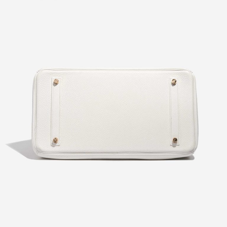 Pre-owned Hermès bag Birkin 35 Togo Blanc White Bottom | Sell your designer bag on Saclab.com