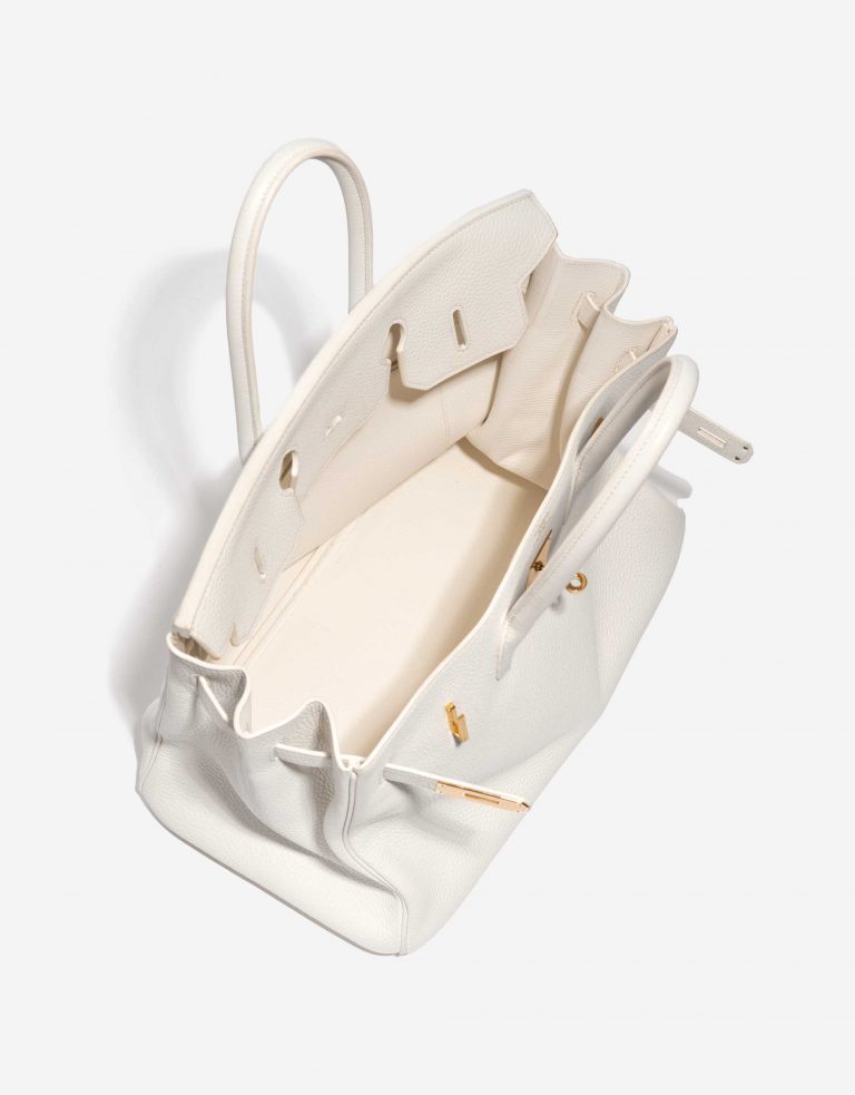 Pre-owned Hermès bag Birkin 35 Togo Blanc White Inside | Sell your designer bag on Saclab.com