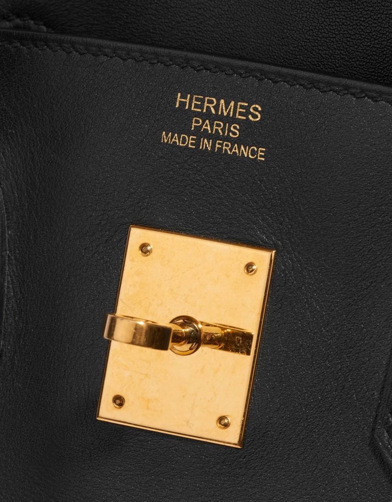 Pre-owned Hermès bag Birkin 35 Veau Jonathan Black Black Logo | Sell your designer bag on Saclab.com