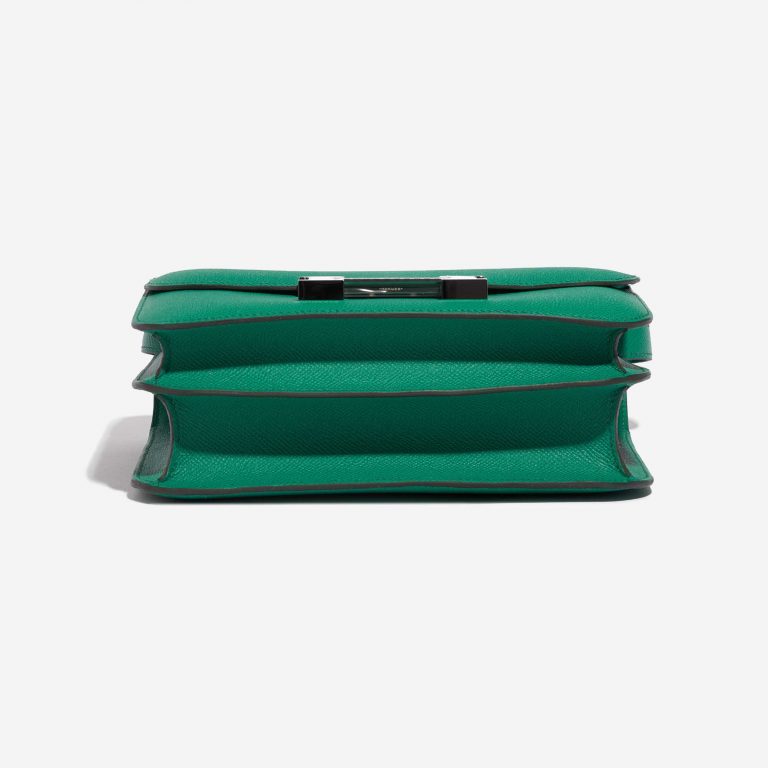 Pre-owned Hermès bag Constance 24 Epsom Vert Jade / Blue Brume Green Bottom | Sell your designer bag on Saclab.com