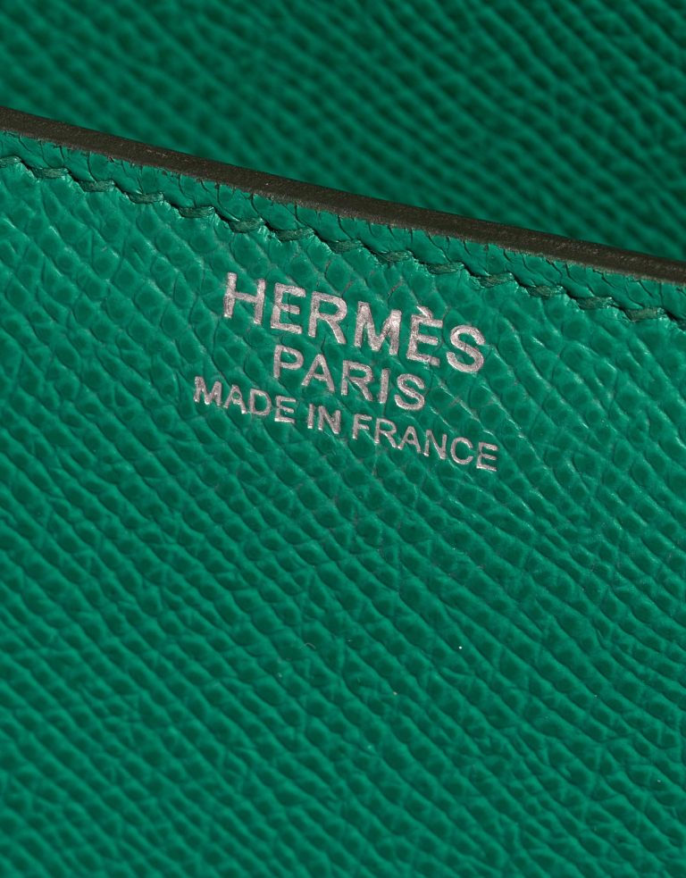 Pre-owned Hermès bag Constance 24 Epsom Vert Jade / Blue Brume Green Logo | Sell your designer bag on Saclab.com