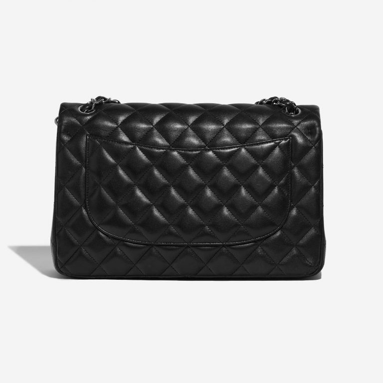 Pre-owned Chanel bag Timeless Jumbo Lamb Black Black Back | Sell your designer bag on Saclab.com