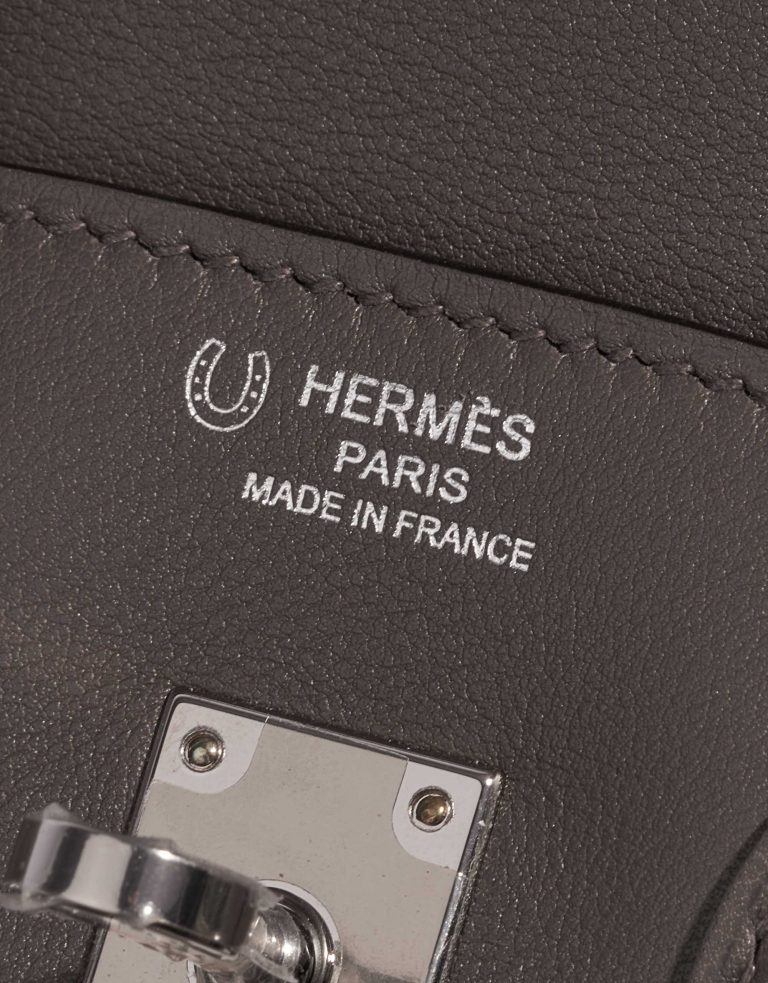 Pre-owned Hermès bag Birkin 25 HSS Swift Etain Grey Logo | Sell your designer bag on Saclab.com
