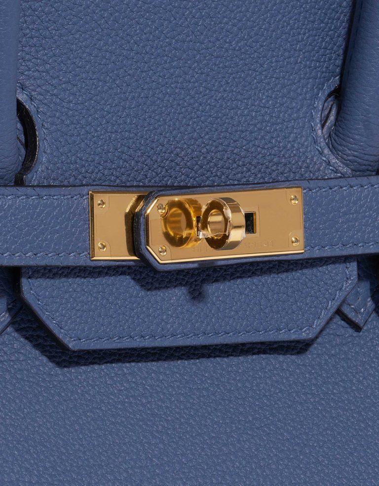 Pre-owned Hermès bag Birkin 35 Togo Blue Brighton Blue Closing System | Sell your designer bag on Saclab.com