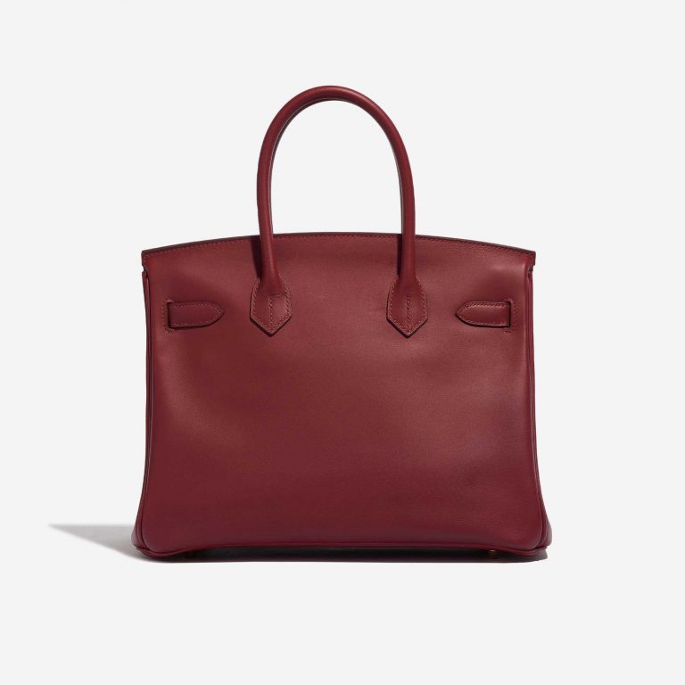 Pre-owned Hermès bag Birkin 30 Veau Jonathan Rouge Vif Red Back | Sell your designer bag on Saclab.com