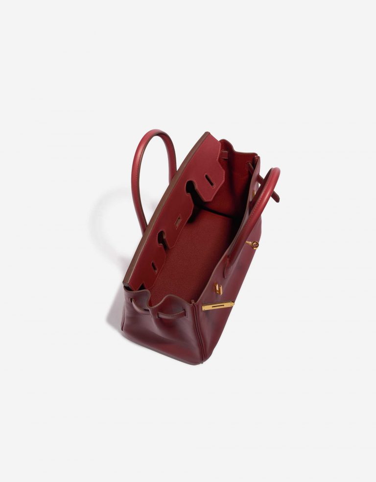 Pre-owned Hermès bag Birkin 30 Veau Jonathan Rouge Vif Red Inside | Sell your designer bag on Saclab.com