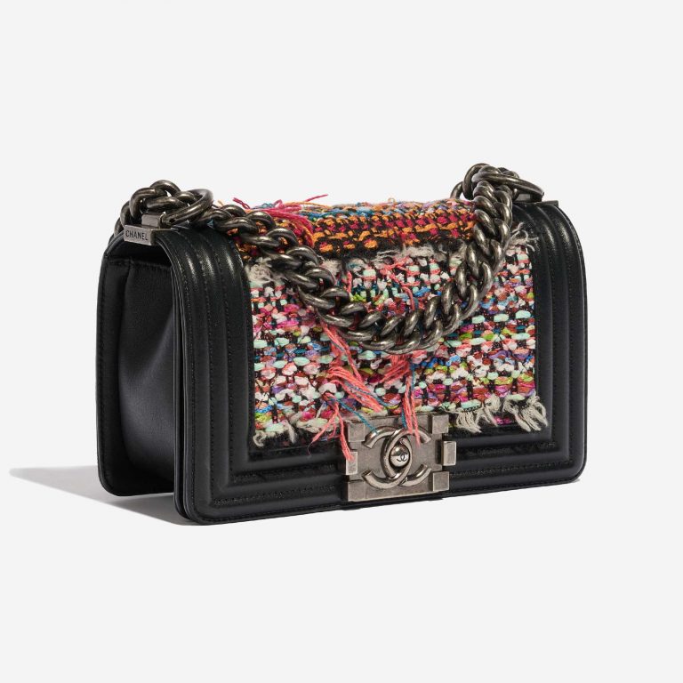 Pre-owned Chanel bag Boy Small Lamb Black / Multicolour Black, Multicolour Side Front | Sell your designer bag on Saclab.com