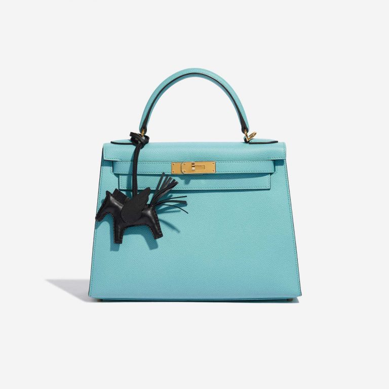 Pre-owned Hermès bag Rodeo Pegasus PM Milo Lamb Black Black Front | Sell your designer bag on Saclab.com