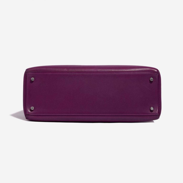 Pre-owned Hermès bag Kelly 35 Swift Anemone Violet Bottom | Sell your designer bag on Saclab.com