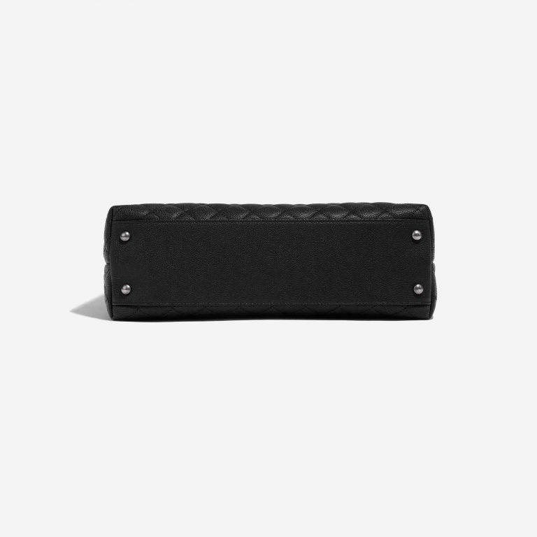 Pre-owned Chanel bag Timeless Handle Large Caviar Black / Burgundy Black Bottom | Sell your designer bag on Saclab.com