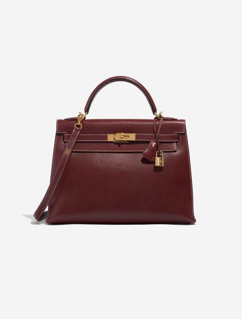 Pre-owned Hermès bag Kelly 32 Epsom Rouge Imperial Red Front | Sell your designer bag on Saclab.com