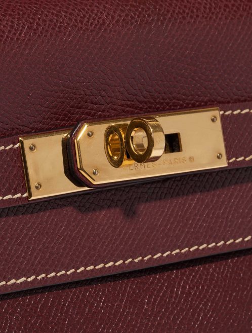 Pre-owned Hermès bag Kelly 32 Epsom Rouge Imperial Red Closing System | Sell your designer bag on Saclab.com