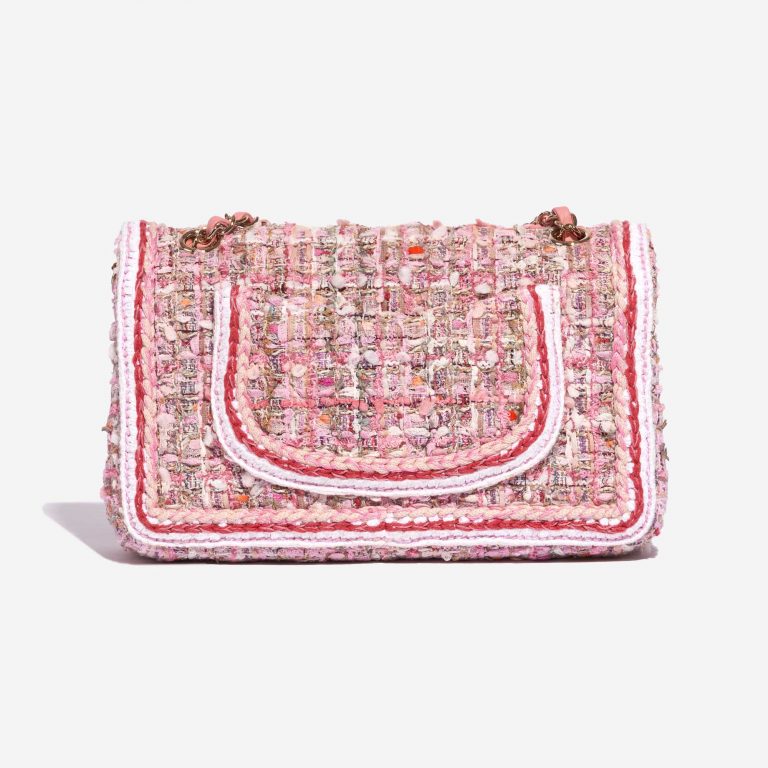 Pre-owned Chanel bag Timeless Medium Tweed Pink Pink Back | Sell your designer bag on Saclab.com