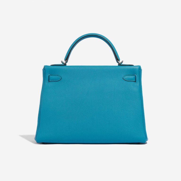 Pre-owned Hermès bag Kelly 32 Togo Blue Izmir Blue Back | Sell your designer bag on Saclab.com