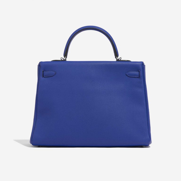 Pre-owned Hermès bag Kelly 35 Togo Blue Electrique Blue Back | Sell your designer bag on Saclab.com