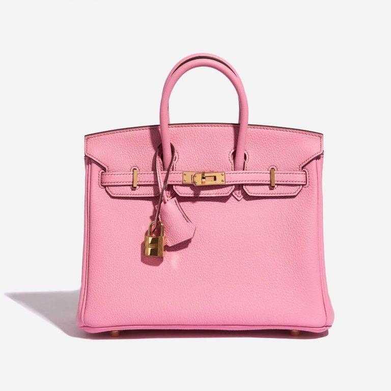 Pre-owned Hermès bag Birkin 25 Togo Bubblegum 5P Pink Front | Sell your designer bag on Saclab.com