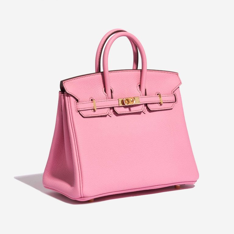Pre-owned Hermès bag Birkin 25 Togo Bubblegum 5P Pink Side Front | Sell your designer bag on Saclab.com