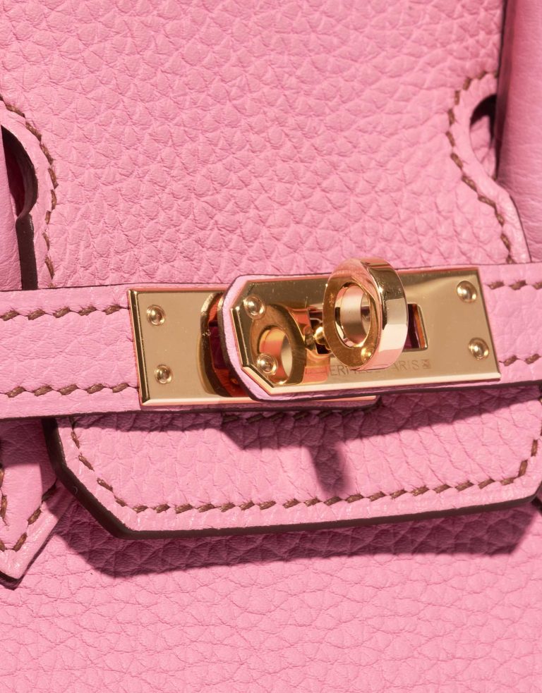Pre-owned Hermès bag Birkin 25 Togo Bubblegum 5P Pink Closing System | Sell your designer bag on Saclab.com