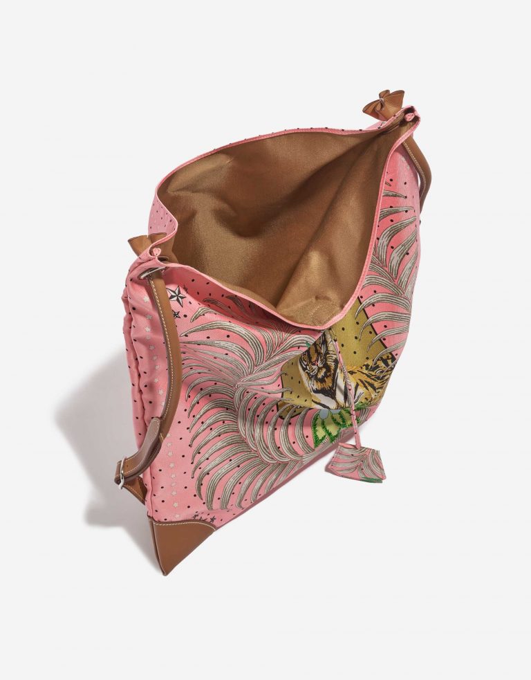 Pre-owned Hermès bag Silk City 41 Silk / Swift Rose d’été / Beige / Sable / Gold Beige, Gold, Rose Inside | Sell your designer bag on Saclab.com