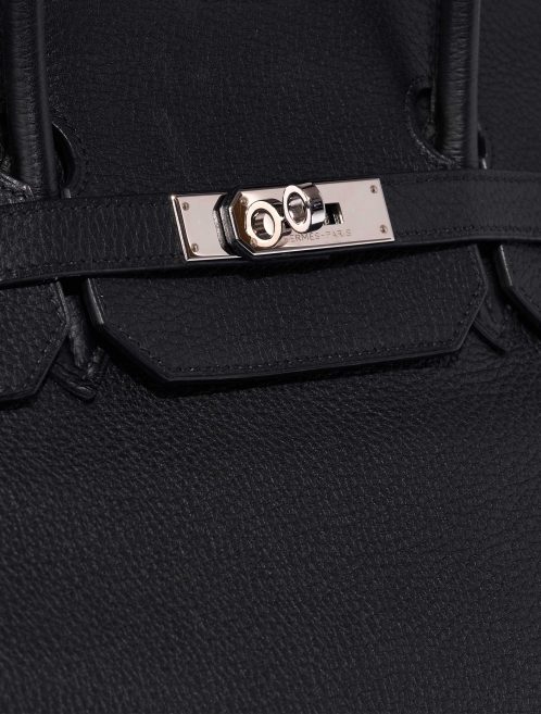 Pre-owned Hermès bag Birkin 40 Clemence Black Black Closing System | Sell your designer bag on Saclab.com