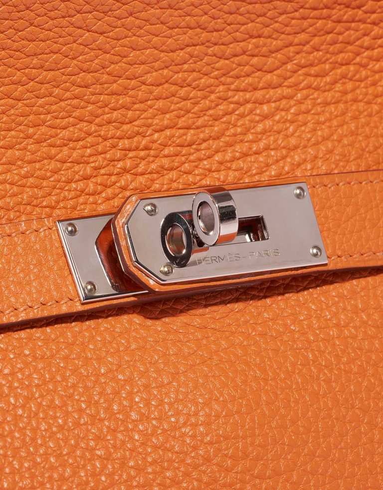 Pre-owned Hermès bag Jypsière 34 Clemence Orange H Orange Closing System | Sell your designer bag on Saclab.com