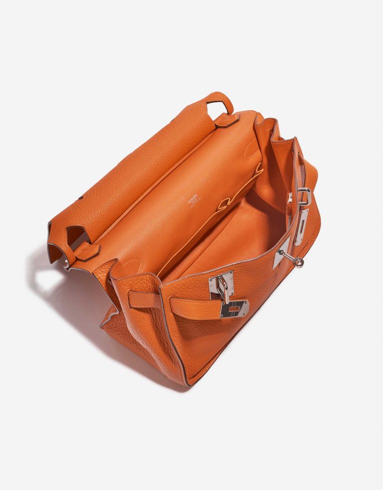 Pre-owned Hermès bag Jypsière 34 Clemence Orange H Orange Inside | Sell your designer bag on Saclab.com