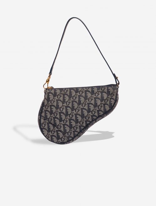Pre-owned Dior bag Saddle Clutch Oblique Jacquard Blue Blue Front | Sell your designer bag on Saclab.com