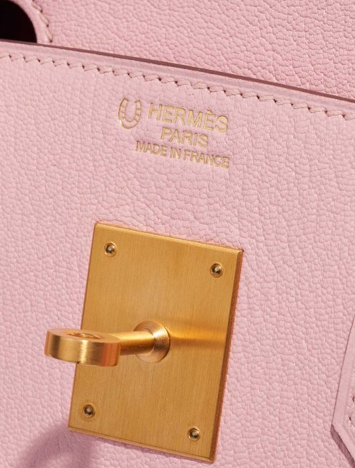 Pre-owned Hermès bag Birkin 30 Custom Made Chèvre Mysore Rose Sakura / Vermillion Pink, Rose Logo | Sell your designer bag on Saclab.com