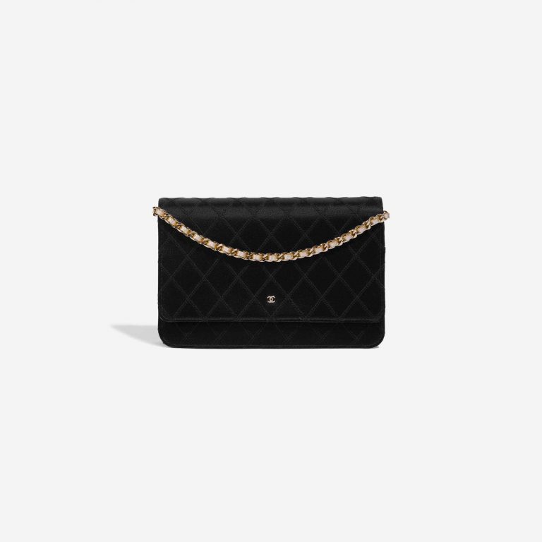 Pre-owned Chanel bag Timeless WOC Silk / Metallic Lambskin Black / Gold Black | Sell your designer bag on Saclab.com