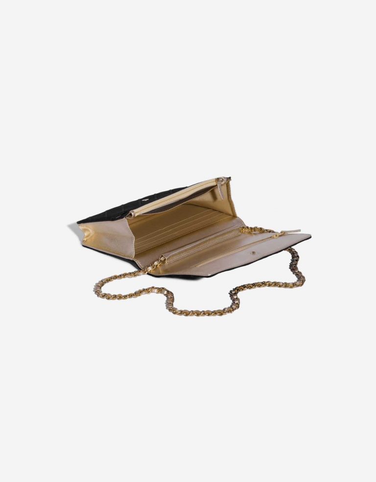 Pre-owned Chanel bag Timeless WOC Silk / Metallic Lambskin Black / Gold Black Inside | Sell your designer bag on Saclab.com