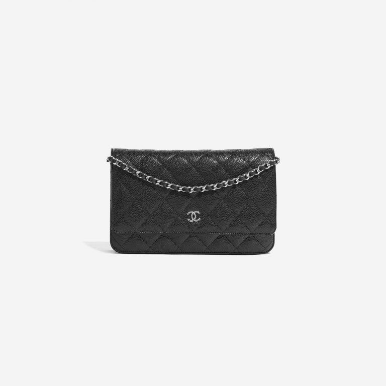 Pre-owned Chanel bag Timeless WOC Caviar Black Black Front | Sell your designer bag on Saclab.com