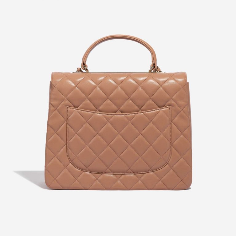 Pre-owned Chanel bag Timeless Handle Large Lamb Beige Beige Back | Sell your designer bag on Saclab.com