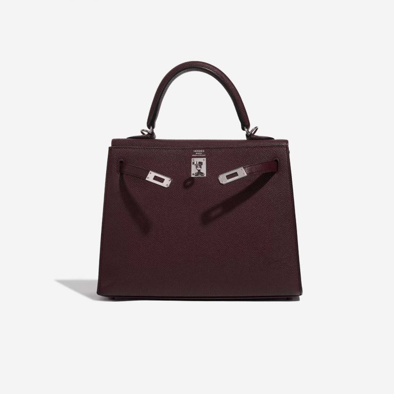 Pre-owned Hermès bag Kelly 25 Epsom Rouge Sellier Red Front Open | Sell your designer bag on Saclab.com