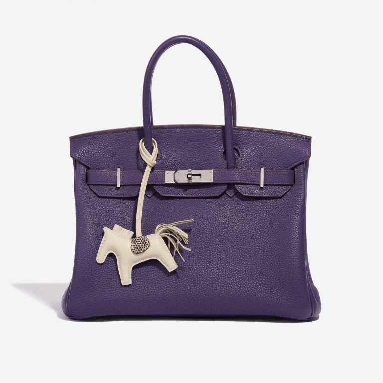 Pre-owned Hermès bag Rodeo PM Swift / Lizard Craie / Ombre Brown, Grey Detail | Sell your designer bag on Saclab.com