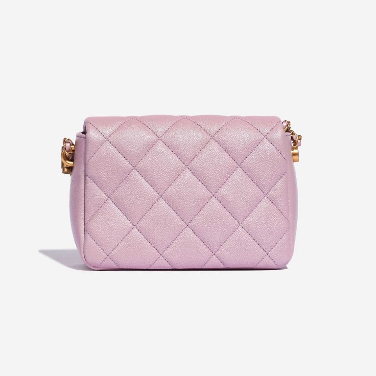Pre-owned Chanel bag Timeless 21K Square Caviar Lilac Adjustable Violet Back | Sell your designer bag on Saclab.com